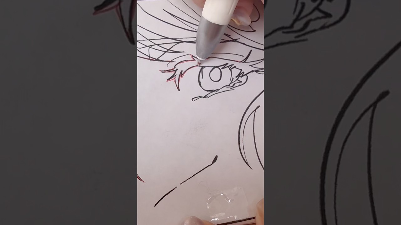 【アクリルイラストメイキング】キャンバス原画も描いてます！マグネットジェルは普段のネイルにも使いまくってます💅#drawing #illustration #japaneseart