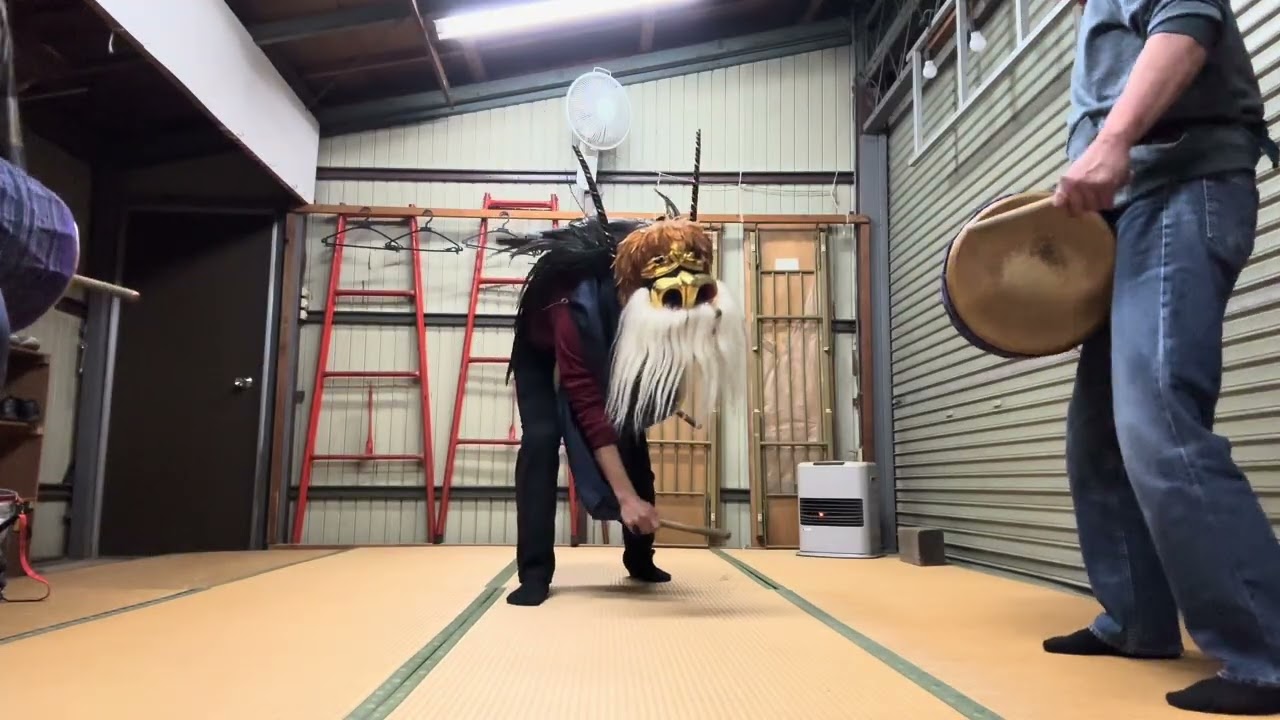 赤塚諏訪神社獅子舞　2026.2.11稽古　2回目