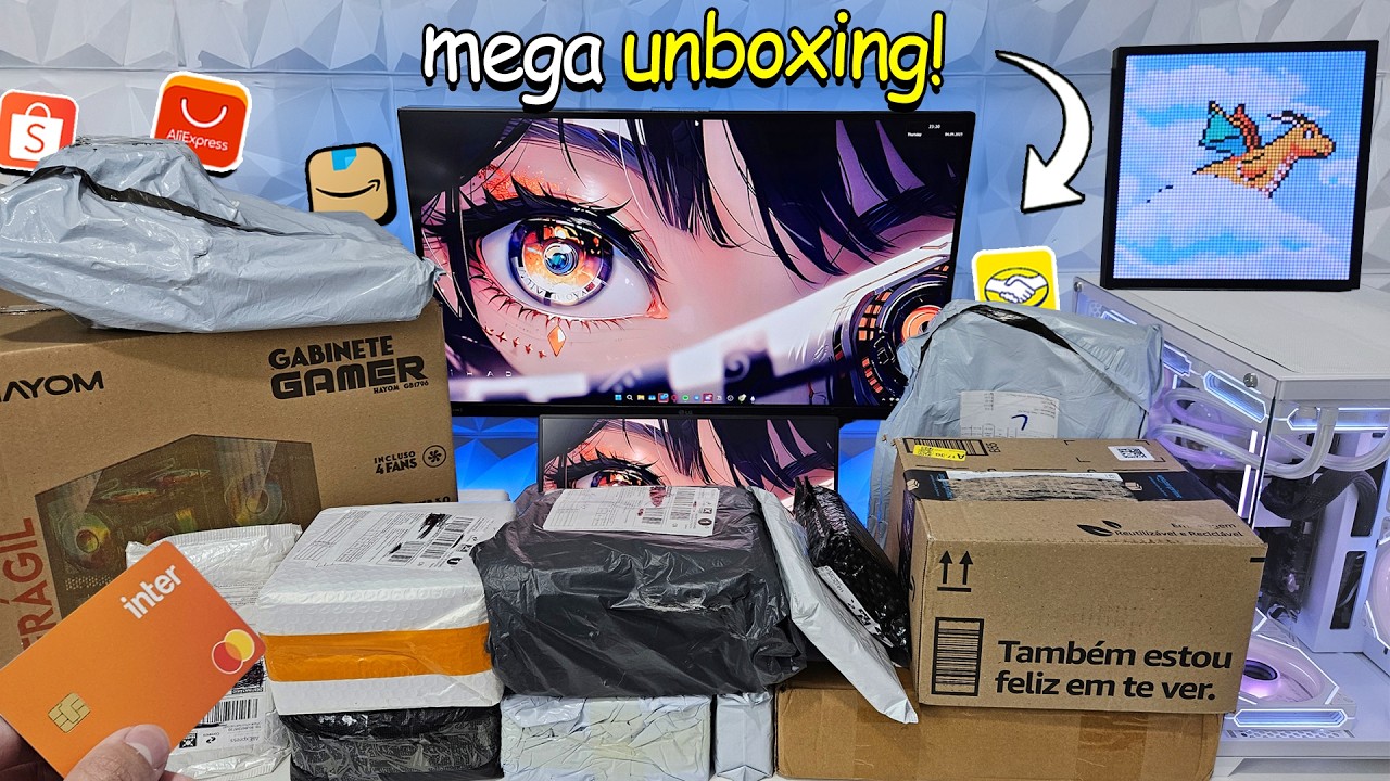 Mega Unboxing Produtos que COMPREI em PROMOÇÃO! (cartão estourou KKK)