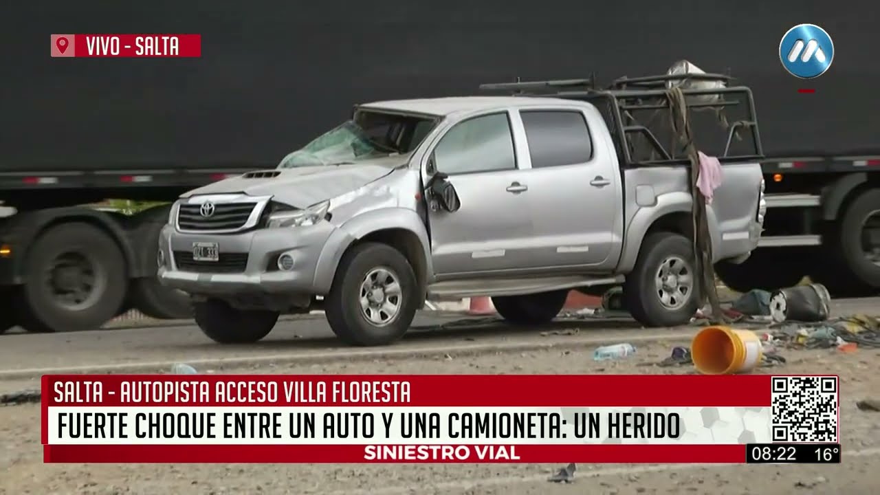 Autopista acceso Floresta: grave accidente entre un auto y una camioneta