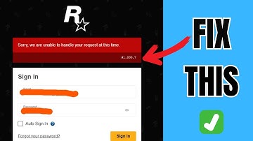 How To Fix "Sorry, We Are Unable to Handle Your Request at This Time" | Rockstar Games Full Guide
