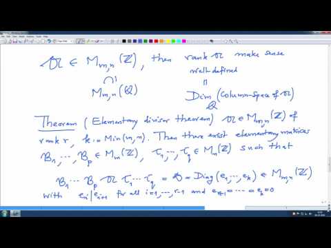 Lec47 Elementary Divisor