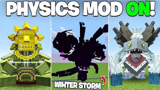 Killing Cracker wither Storm but with Physics mod minecraft