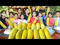 Turn melon become sweeter done by cute girl and boy in my village | Sweet melon | Cooking with Sros