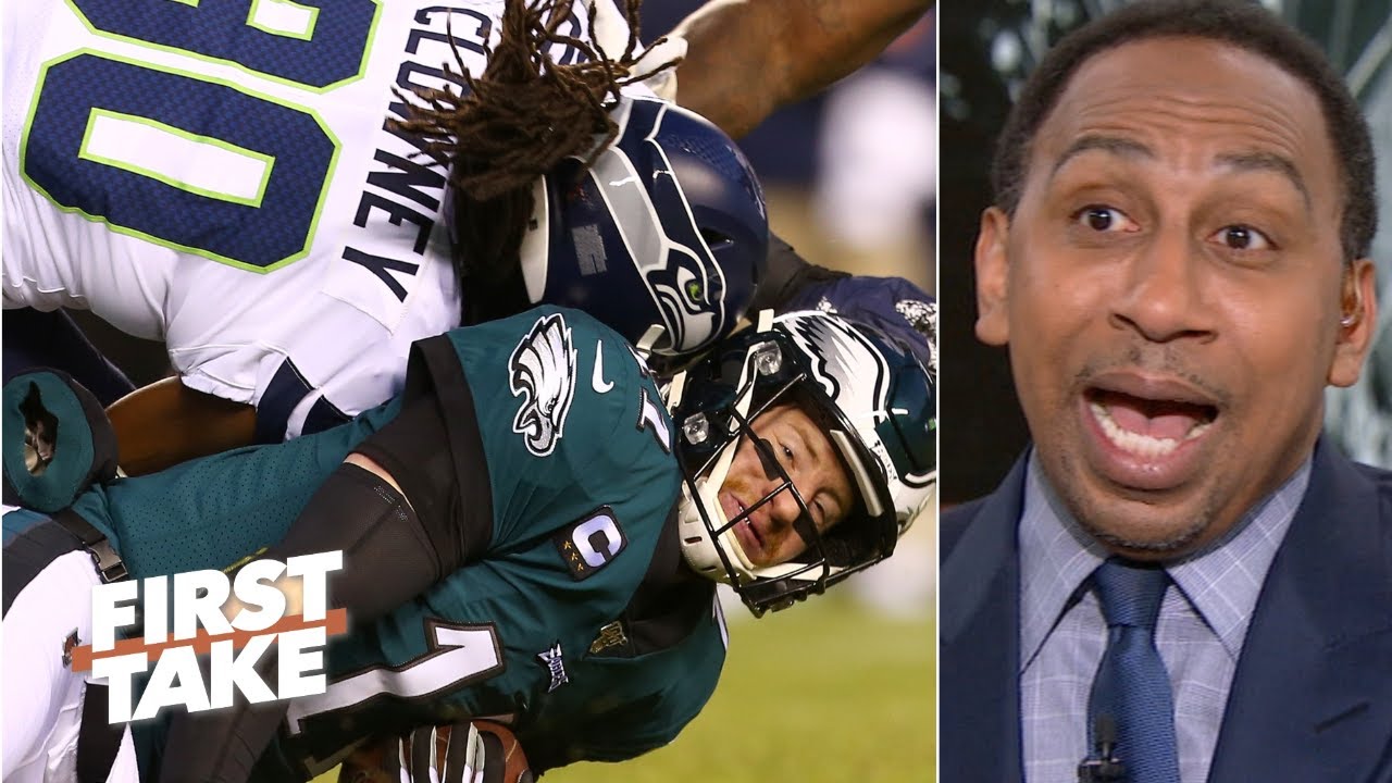 Stephen A Calls Jadeveon Clowney S Hit On Carson Wentz Dirty