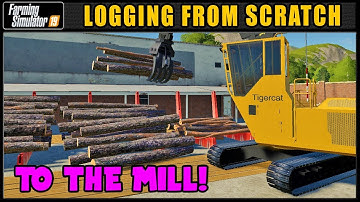 First Loads To The Mill! - Logging From Scratch 56 - Farming Simulator 2019 - FDR Logging