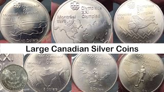 Large Canadian Silver Coins for Montreal Olympics