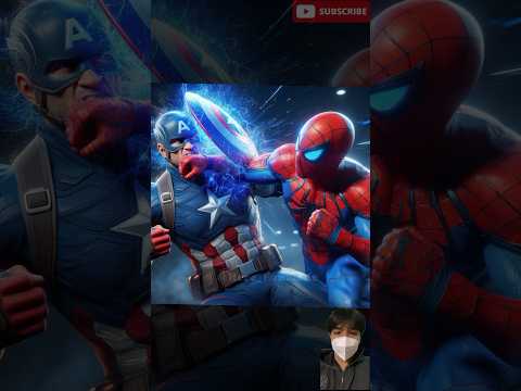 Spiderman vs Captain America #avengers #edit #marvel #trendingshorts #spiderman #youtubeshorts #mcu