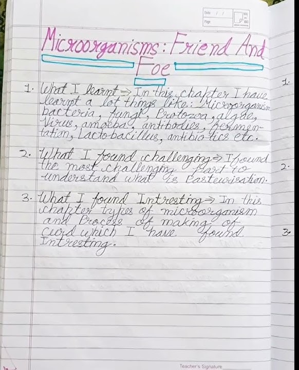 Class 8 Science Chapter 2 Learner's Diary - YouTube