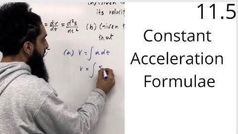 Edexcel AS Level Maths: 11.5 Constant Acceleration Formulae (Application of Calculus)