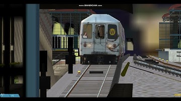 OpenBVE R46 Version 2.0 W train arriving and departing at 197th street