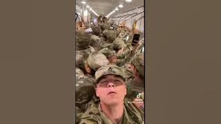 Army sings the Spongebob SquarePants theme song
