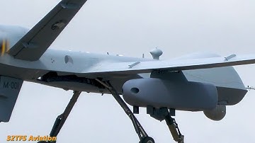 [4K] MQ-9 Reaper Drone SOAR-Pod | 306 SQN Leeuwarden