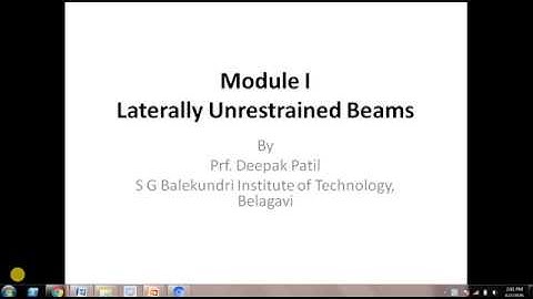 Lateral Torsional Buckling-Introduction-Part 1/2