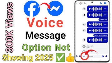 How To Fix Messenger Voice Message option not showing problem 2025