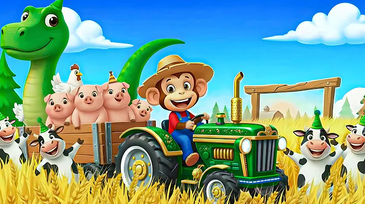 Monkey Farmer Fixes Tractor and Plows Beet Field - Farm Work | Funny Monkey Kids! 🚜🌱🐒