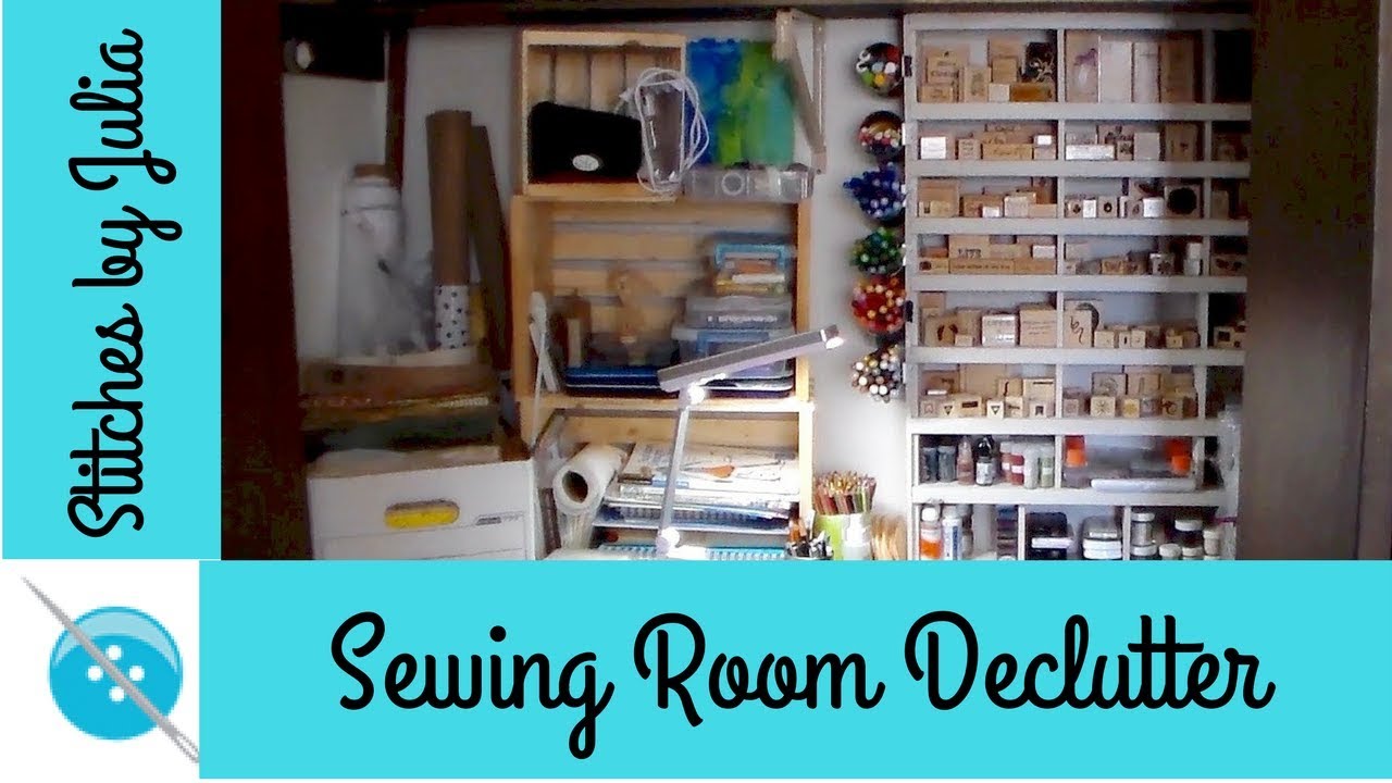Sewing Room Makeover- Art and Paper Crafting Declutter - YouTube