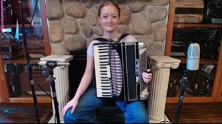 8047 - Black Red Venuti Piano Accordion LMH 41 120