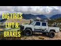 35" TIRES, 2" LIFT & BRAKES INSTALL V8 DEFENDER 130 - GARAGE SESSIONS