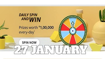 Amazon Funzone Daily Spin and Win Answers Today|27 January| Daily Quiz Time