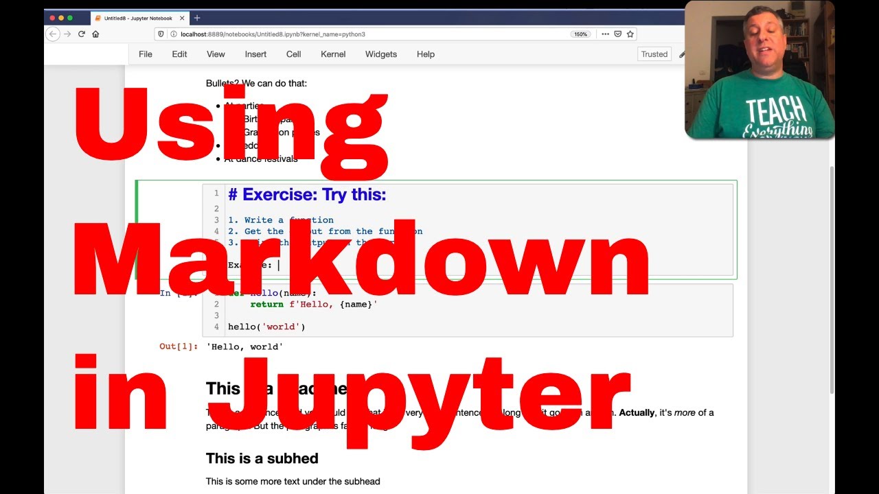 Using Markdown In Jupyter