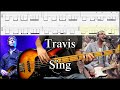 Travis - Sing (Bass Cover w/Tab & Backing Track)