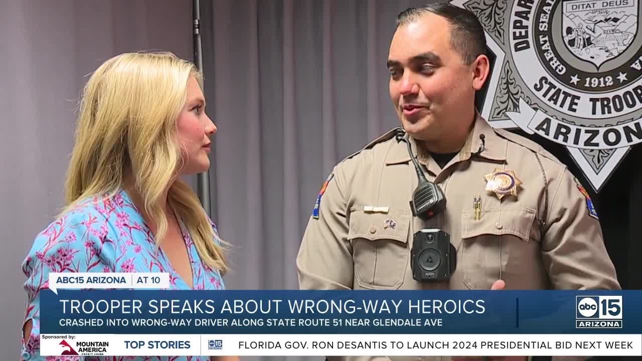 Trooper speaks out about wrong-way crash - YouTube
