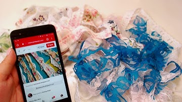 Playing with Fabric Scraps and Lace | Pinterest Inspired | Shabby Chic Snippet Roll