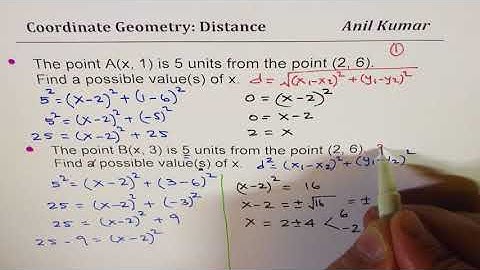 Find Points 5 Units Distance away from Given Point