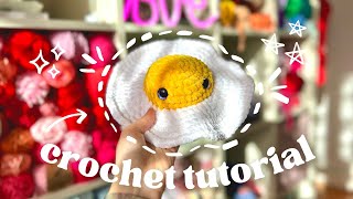 Easy tutorial : crochet an EGG - free fried egg crochet amigurumi pattern
