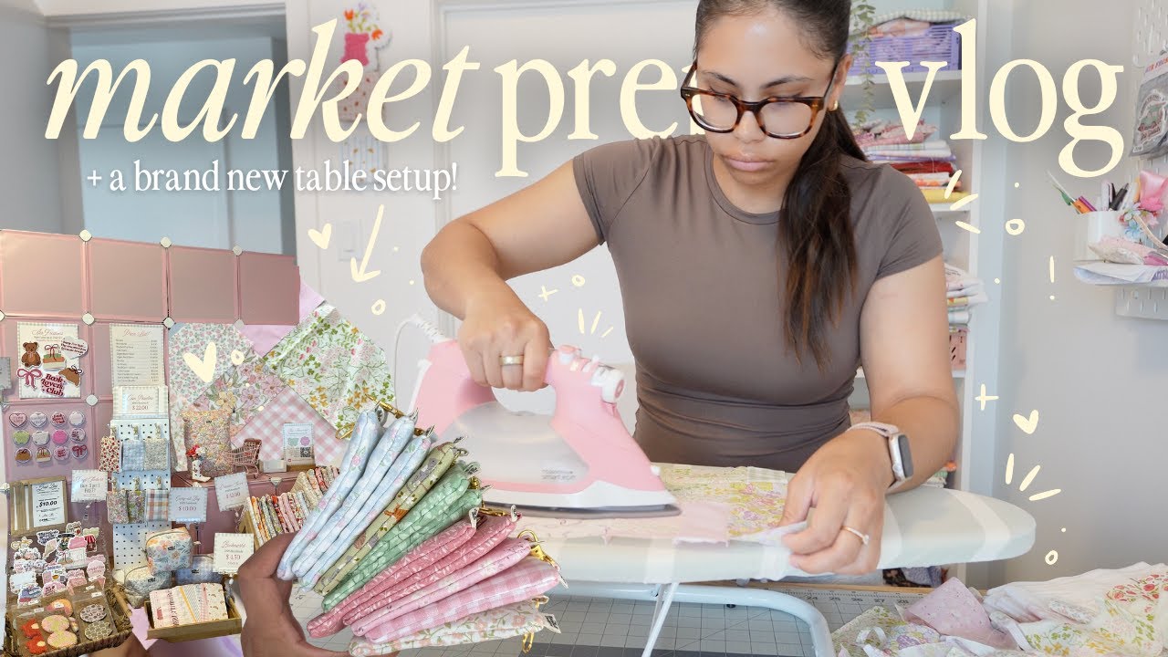 MARKET PREP VLOG🧵🌈⭐️: Making a brand new display in 3 days & sewing more inventory for the show ✂️💖
