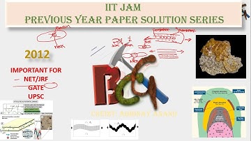IIT JAM 2012 (01-05) # GEOLOGY MCQ # UPSC GSI # GATE# NET/JRF
