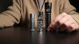 Lumintop W3 size comparison to Lumintop W1 LEP, Vastlite Minima Bow and Rovvyvon A7