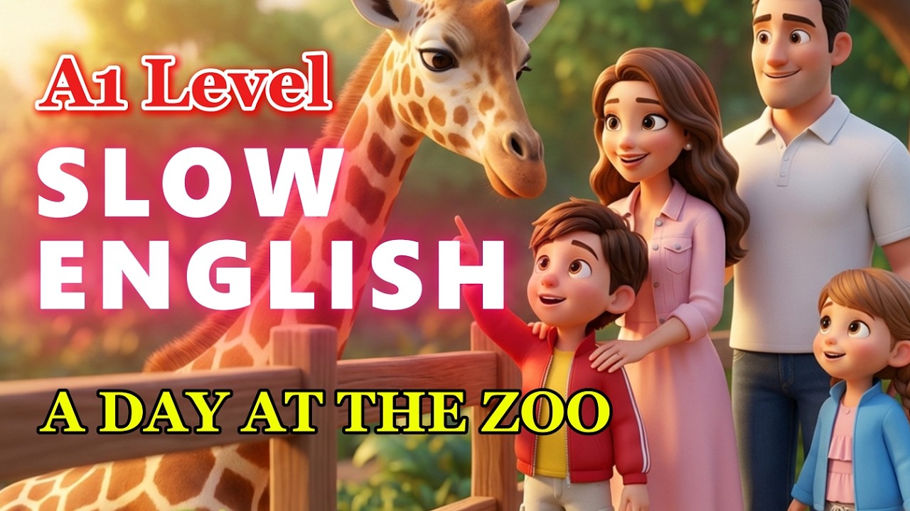 Our First Family Trip to the Zoo | Easy English Listening Practice (A1 Level)