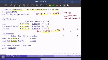 6840-11-11-3: Ch.7.4 - Proportional Odds Model - An example