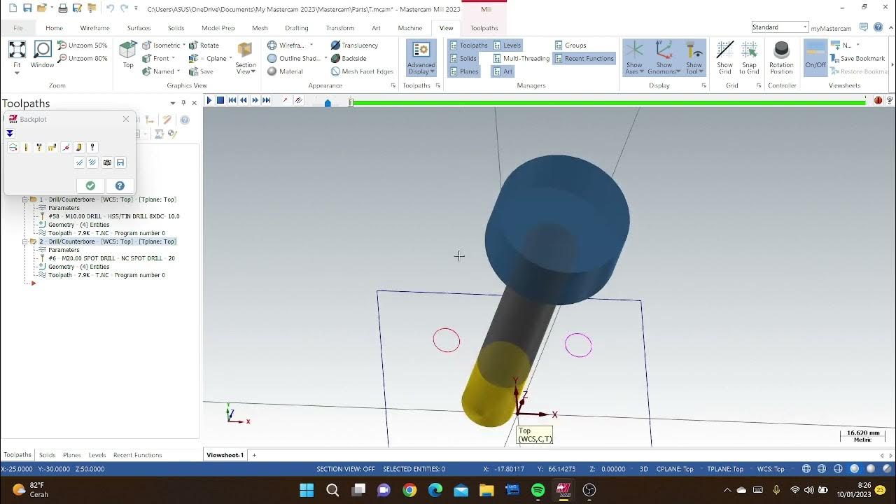 Drill and Tap with Mastercam 2023 YouTube