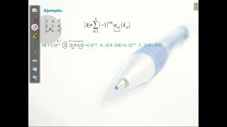 Cálculo del determinante de una matriz utilizando la regla de Laplace.