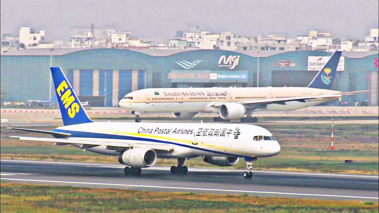 EMS CHINA POSTAL AIRLINES BOEING 757-200 DEPARTED FROM DHAKA - YouTube