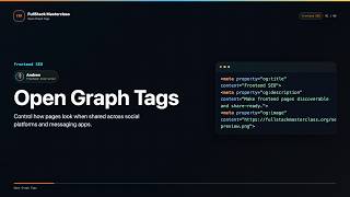 Open Graph Tags Explained | FullStack Masterclass Frontend SEO Course