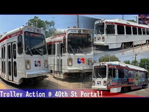 SEPTA Bus & Trolley Rail Action @ 40th St Portal!