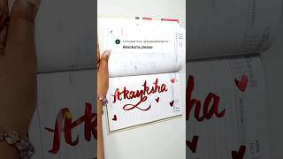 "Akansha" Best Handwriting in the world #trending #ytshorts #artist #calligraphy #name #magic #pen