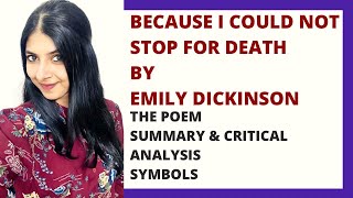 Because I could not stop for Death by Emily Dickinson | American Poetry | Emily Dickinson | Summary