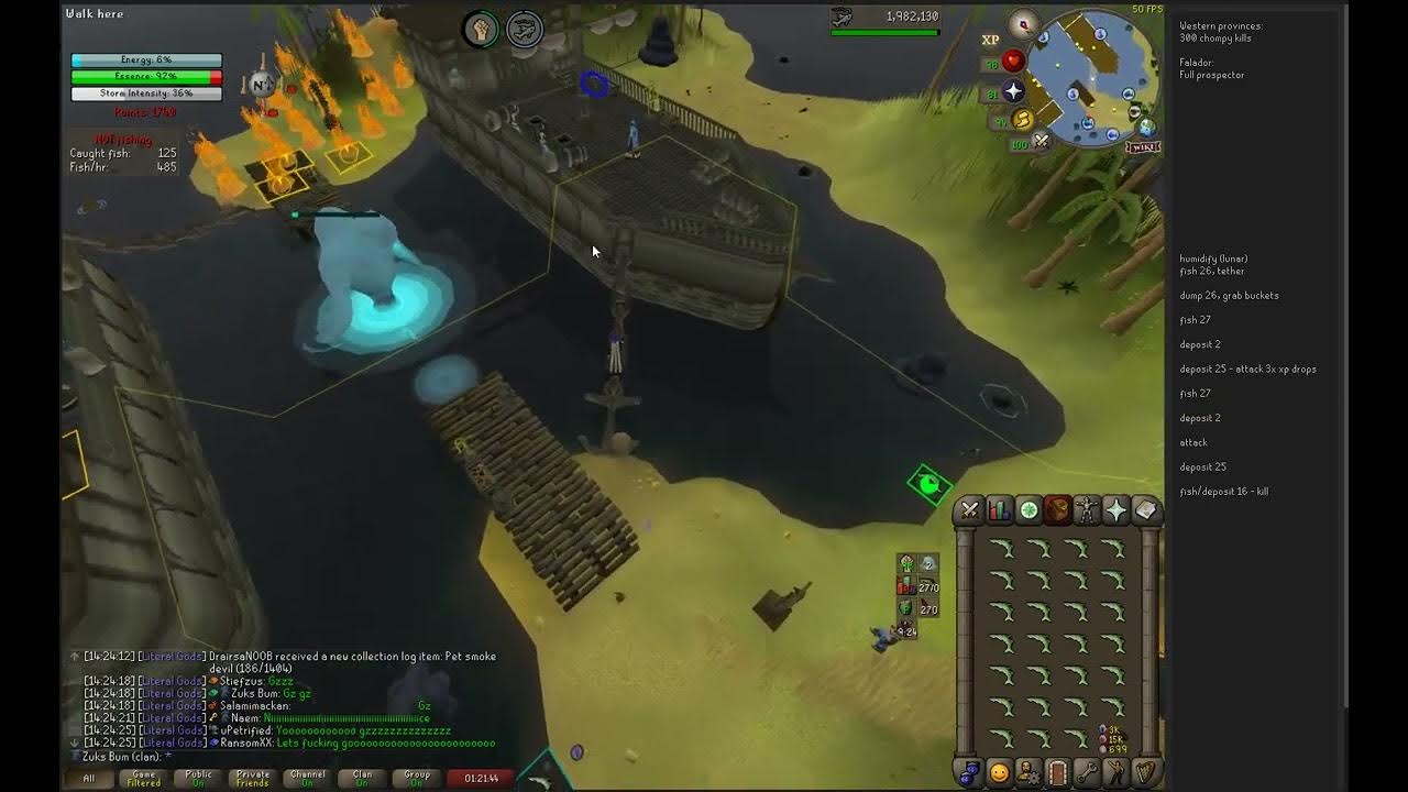 [OSRS] Tempoross solo nocook 85k fishing xp/hr and 28 points/hr YouTube