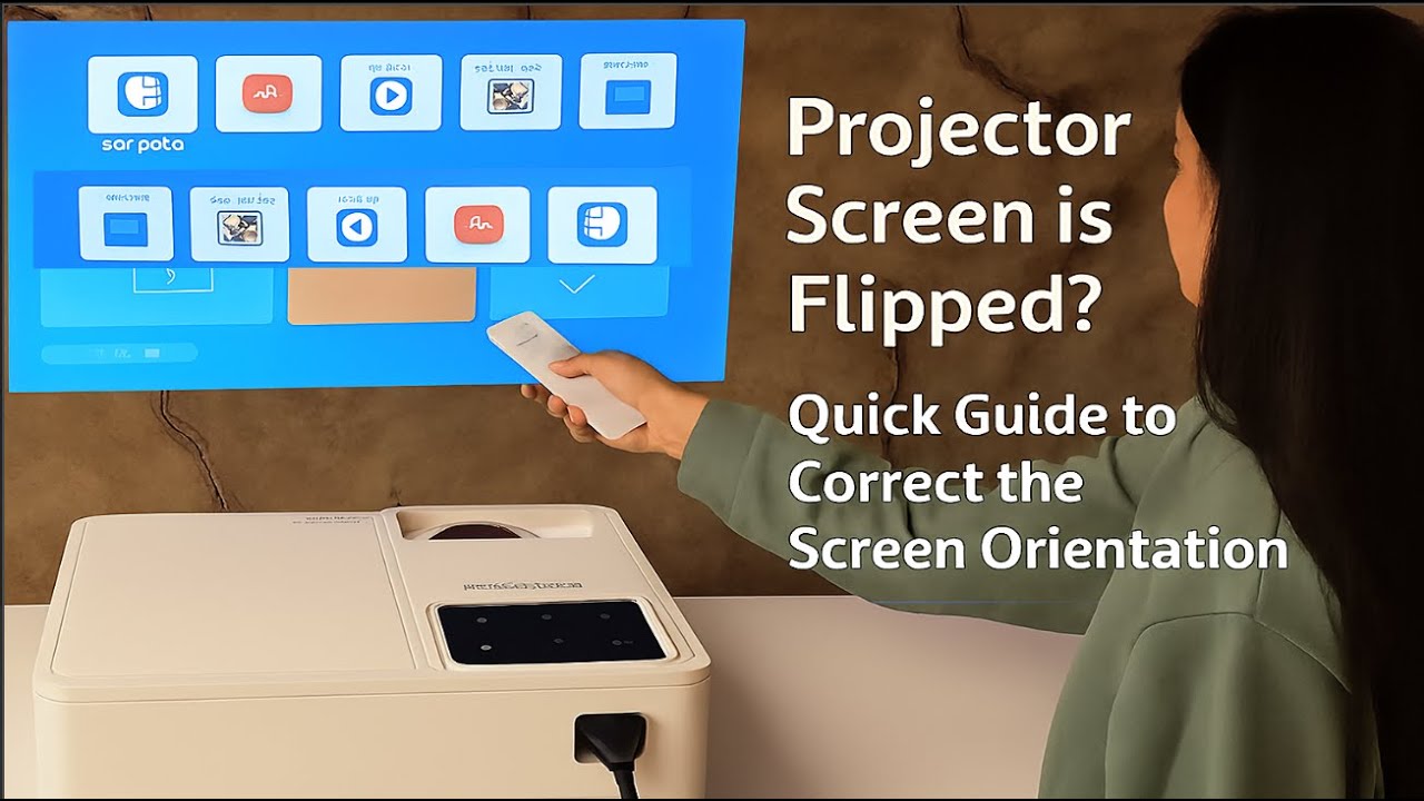 How to Fix an Upside Down Projector Screen | Easy Flip Screen Tutorial ...