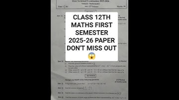 Class 12th Maths First semester 2025-26 paper