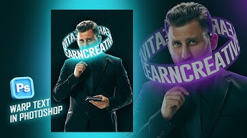 Amazing Cylinder warp Text Effects in Photoshop I Photoshop 2025 I Warp Text with Glow Effect