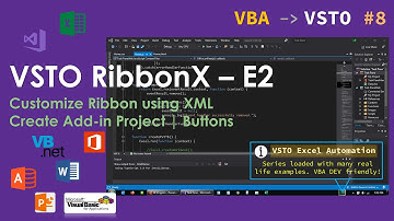 VSTO e08 - Create Custom Ribbon using XML - Buttons and CallBacks