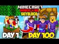 We Spent 100 Days In Minecraft in Modded Skyblock