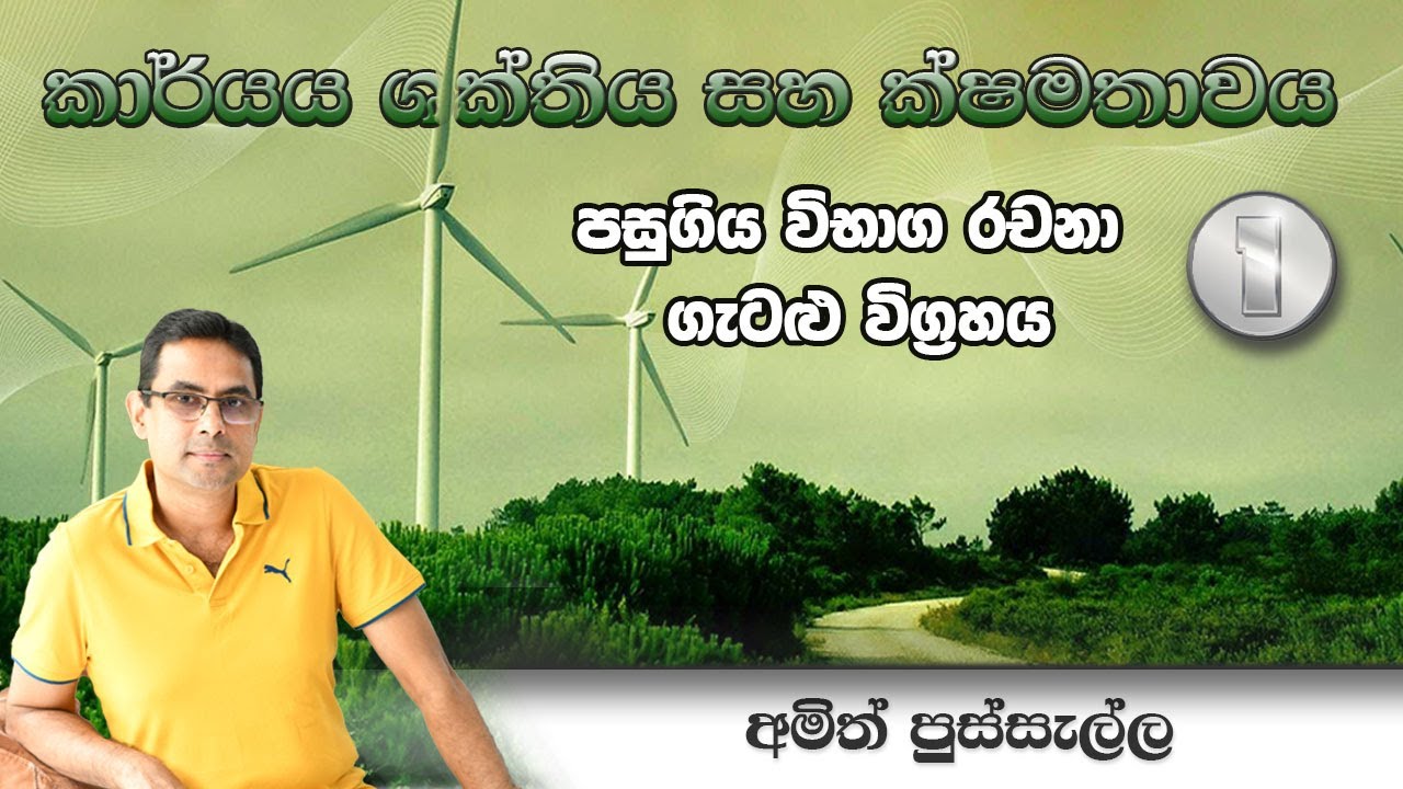 කාර්යය ශක්තිය සහ ක්ෂමතාවය පසුගිය විභාග රචනා ගැටළු විග්‍රහය - 1