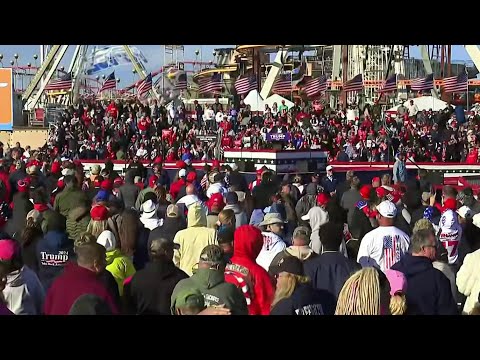 President Donald Trump hosts rally on the beach in Wildwood, NJ